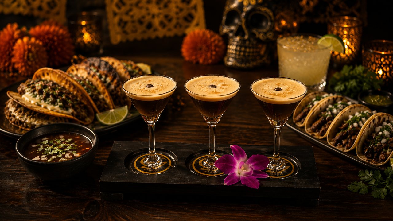 The Carajillo Flight, three espresso cocktails at Carajillo Mexican Cuisine & Bar, Downtown Las Vegas